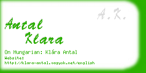 antal klara business card